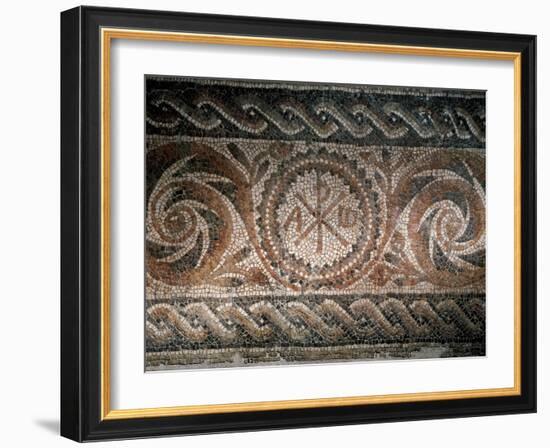 Roman Mosaic Depicting the Chi-Rho Symbol with Alpha and Omega, Spain-null-Framed Giclee Print