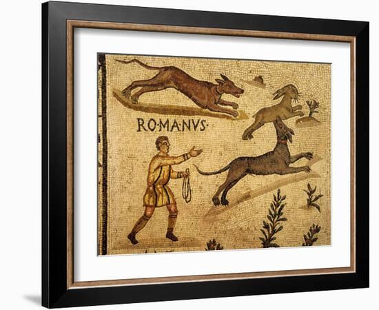 Roman Mosaic, Hare Hunting, 1st century AD-null-Framed Photographic Print