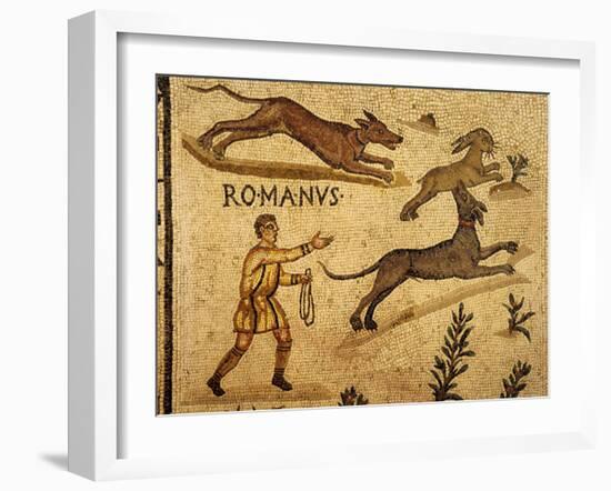 Roman Mosaic, Hare Hunting, 1st century AD-null-Framed Photographic Print