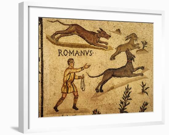 Roman Mosaic, Hare Hunting, 1st century AD-null-Framed Photographic Print