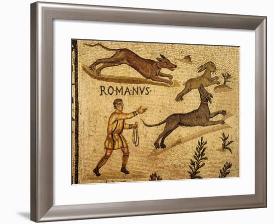 Roman Mosaic, Hare Hunting, 1st century AD-null-Framed Photographic Print