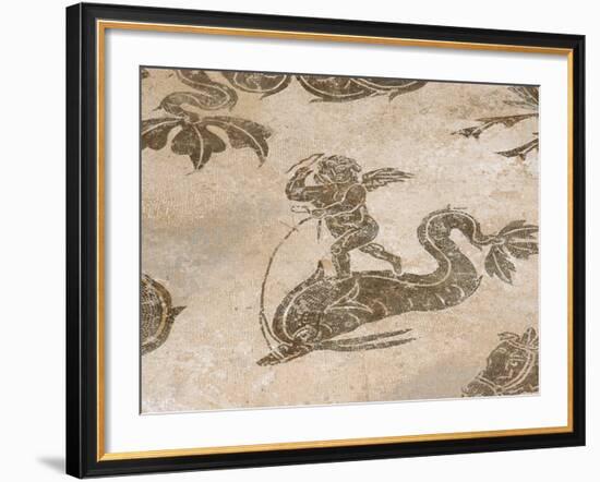 Roman Mosaic, Neptune Riding a Chariot, Baths of Neptune, Ostia Antica, Italy-Prisma Archivo-Framed Photographic Print