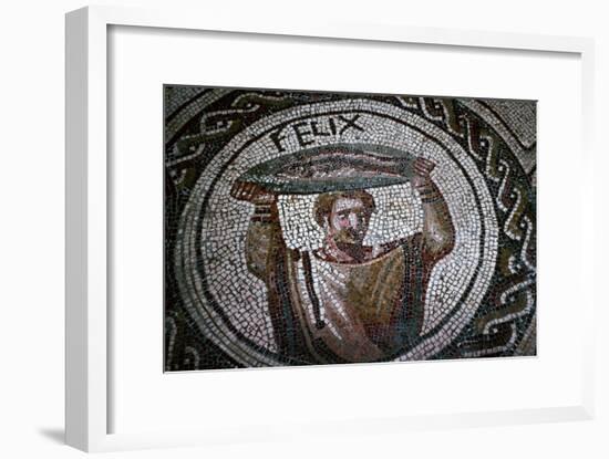 Roman mosaic of a man carrying fish-Unknown-Framed Giclee Print