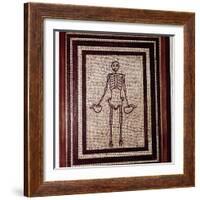 Roman mosaic of a skeleton, Pompeii, Italy. Artist: Unknown-Unknown-Framed Giclee Print
