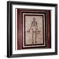 Roman mosaic of a skeleton, Pompeii, Italy. Artist: Unknown-Unknown-Framed Giclee Print