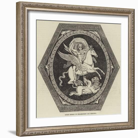 Roman Mosaic of Bellerophon and Chimaera-null-Framed Giclee Print