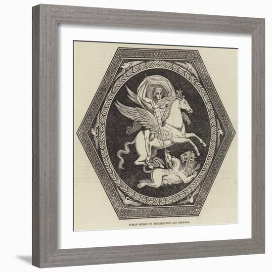 Roman Mosaic of Bellerophon and Chimaera-null-Framed Giclee Print