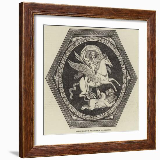 Roman Mosaic of Bellerophon and Chimaera-null-Framed Giclee Print