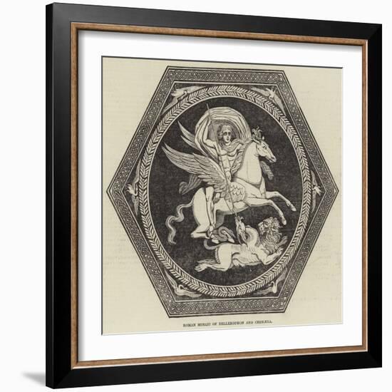 Roman Mosaic of Bellerophon and Chimaera-null-Framed Giclee Print