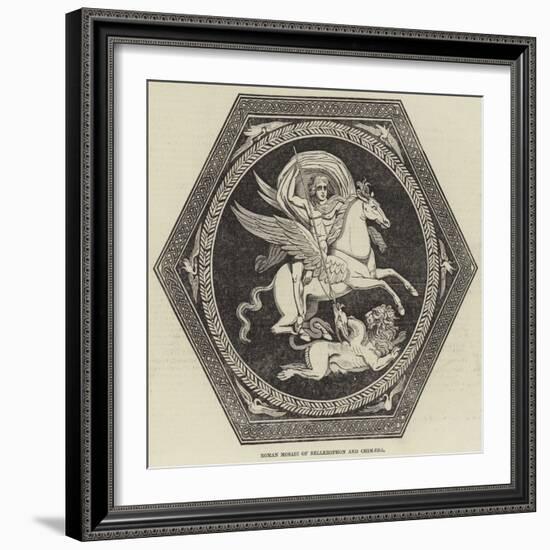 Roman Mosaic of Bellerophon and Chimaera-null-Framed Giclee Print