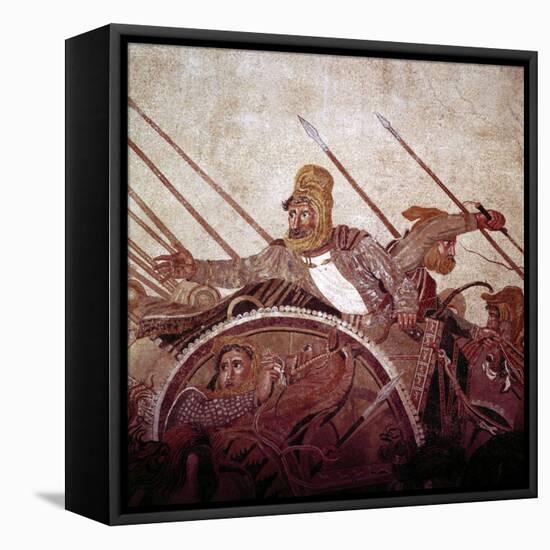 Roman Mosaic of Darius II of Persia at the Battle of Issus, Pompeii, Italy, (1st Century Ad)-CM Dixon-Framed Premier Image Canvas