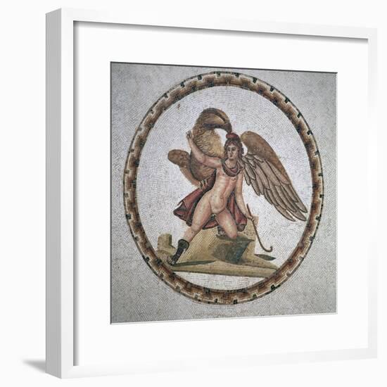 Roman mosaic of Ganymede and Zeus, 3rd century. Artist: Unknown-Unknown-Framed Giclee Print