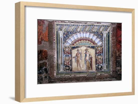 Roman mosaic of Neptune and Amphitrite, Herculaneum, Italy. Artist: Unknown-Unknown-Framed Giclee Print