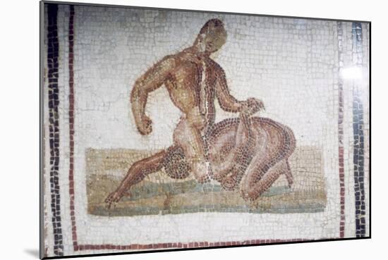 Roman Mosaic of Wrestlers, c2nd-3rd century-Unknown-Mounted Giclee Print