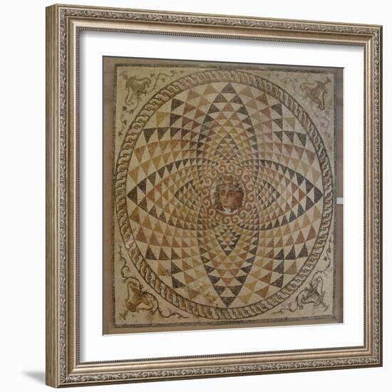 Roman Mosaic with Dyonysius Head-null-Framed Giclee Print