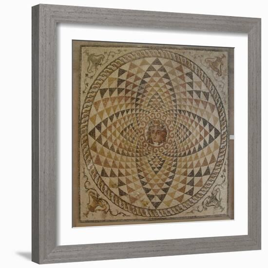 Roman Mosaic with Dyonysius Head-null-Framed Giclee Print