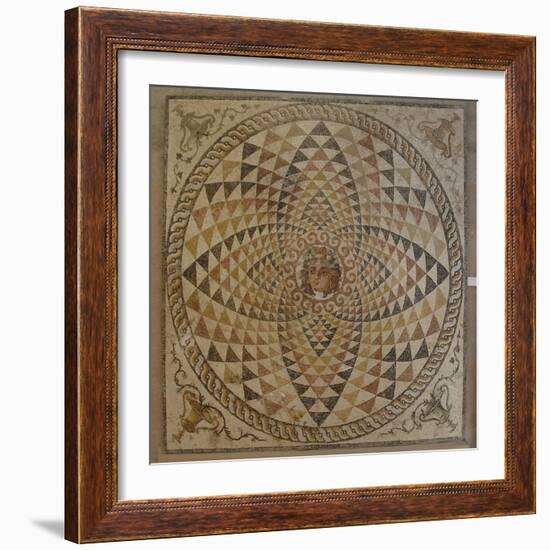 Roman Mosaic with Dyonysius Head-null-Framed Giclee Print