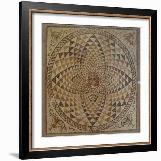 Roman Mosaic with Dyonysius Head-null-Framed Giclee Print