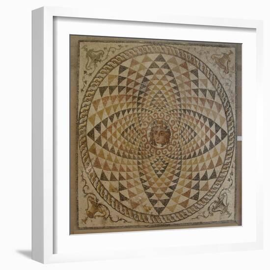 Roman Mosaic with Dyonysius Head-null-Framed Giclee Print