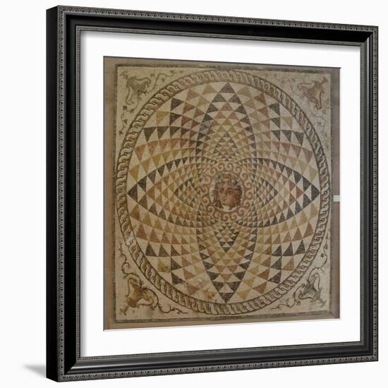 Roman Mosaic with Dyonysius Head-null-Framed Giclee Print
