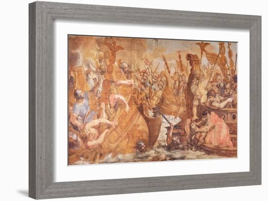 Roman Naval Battle-Pietro Da Cortona-Framed Giclee Print