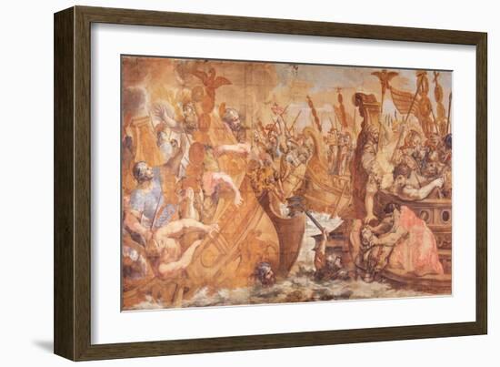 Roman Naval Battle-Pietro Da Cortona-Framed Giclee Print