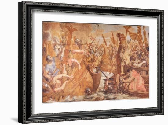 Roman Naval Battle-Pietro Da Cortona-Framed Giclee Print