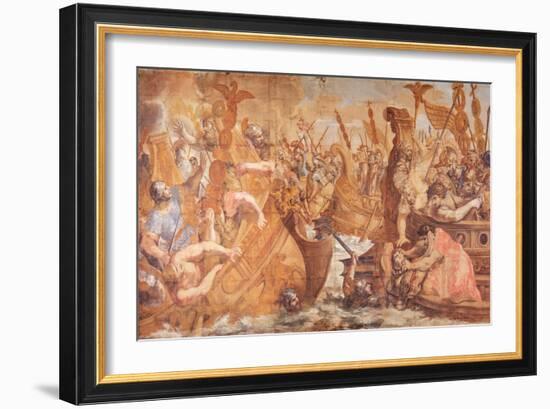 Roman Naval Battle-Pietro Da Cortona-Framed Giclee Print