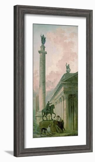 Roman Obelisk-Hubert Robert-Framed Art Print