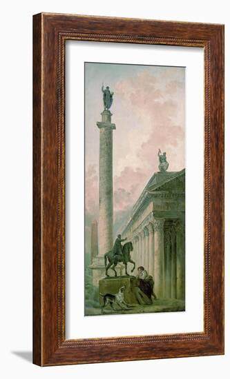 Roman Obelisk-Hubert Robert-Framed Art Print