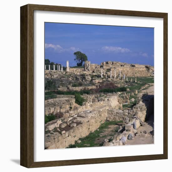 Roman Odeon Concert Venue and Hellenistic and Roman Gymnasium in Salamis, North Cyprus-Christopher Rennie-Framed Photographic Print