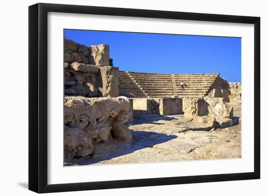 Roman Odeon, Kato Paphos Archaeological Park, UNESCO World Heritage Site, Paphos, Cyprus-Neil Farrin-Framed Photographic Print