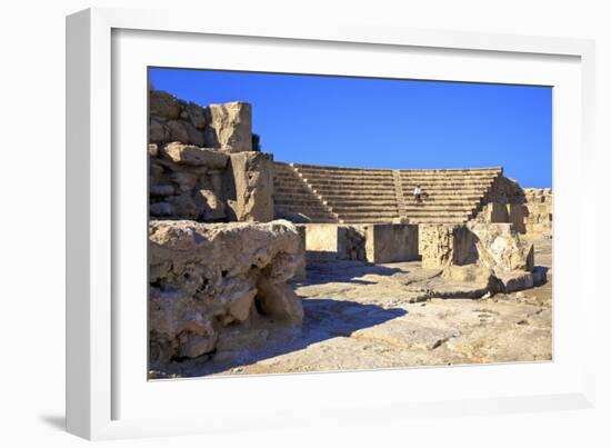 Roman Odeon, Kato Paphos Archaeological Park, UNESCO World Heritage Site, Paphos, Cyprus-Neil Farrin-Framed Photographic Print