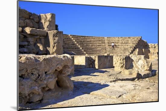 Roman Odeon, Kato Paphos Archaeological Park, UNESCO World Heritage Site, Paphos, Cyprus-Neil Farrin-Mounted Photographic Print