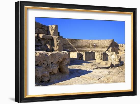 Roman Odeon, Kato Paphos Archaeological Park, UNESCO World Heritage Site, Paphos, Cyprus-Neil Farrin-Framed Photographic Print