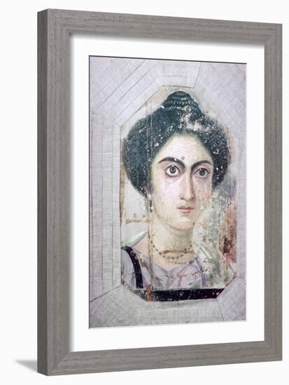 Roman period Egyptian portrait of a woman. Artist: Unknown-Unknown-Framed Giclee Print