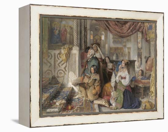 Roman Pilgrims, 1854-John Frederick Lewis-Framed Premier Image Canvas