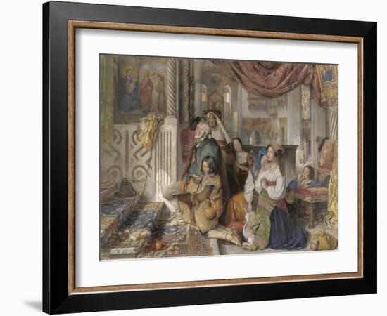 Roman Pilgrims, 1854-John Frederick Lewis-Framed Giclee Print