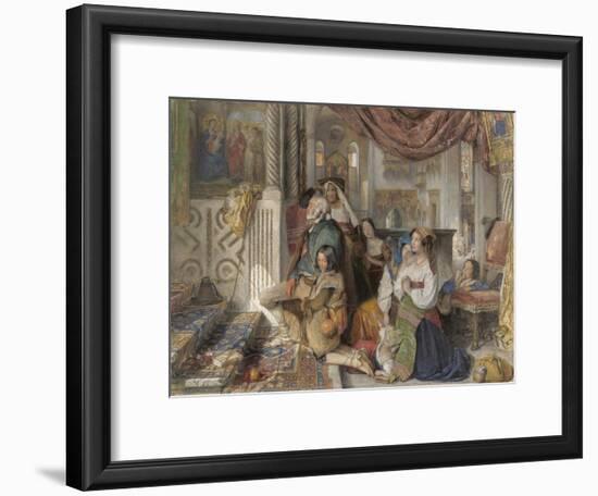 Roman Pilgrims, 1854-John Frederick Lewis-Framed Giclee Print