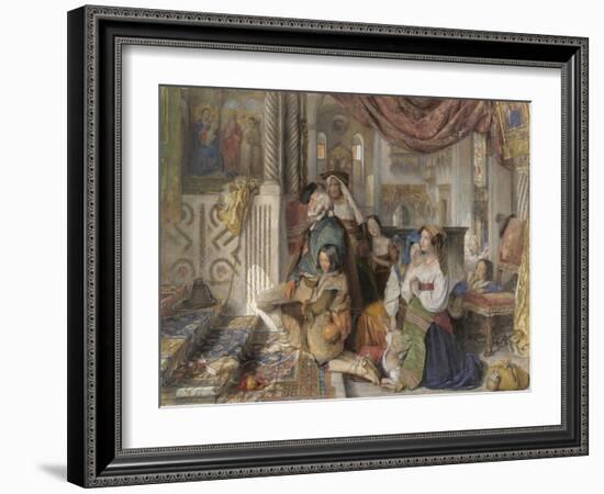 Roman Pilgrims, 1854-John Frederick Lewis-Framed Giclee Print