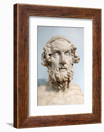 Roman Portrait of Homer after a Greek Hellenistic Original-null-Framed Photographic Print