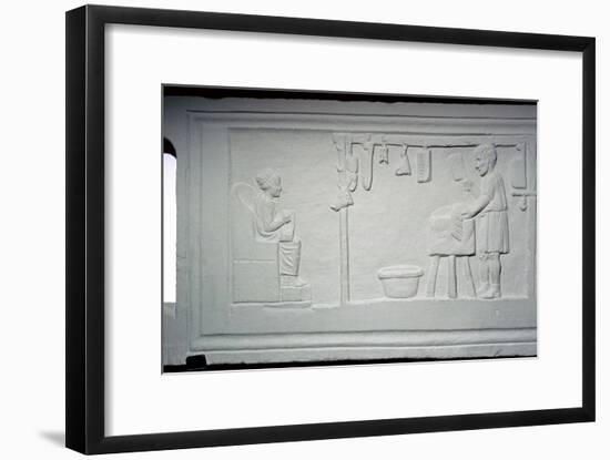 Roman relief of a butcher's shop. Artist: Unknown-Unknown-Framed Giclee Print