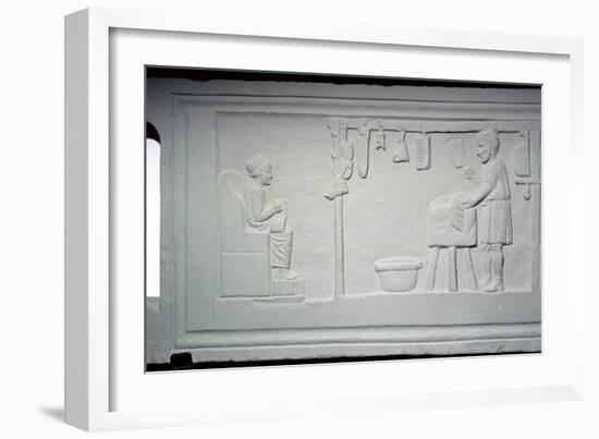 Roman relief of a butcher's shop. Artist: Unknown-Unknown-Framed Giclee Print