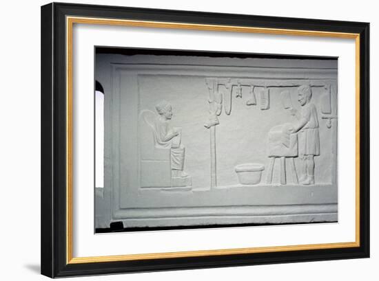 Roman relief of a butcher's shop. Artist: Unknown-Unknown-Framed Giclee Print