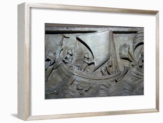 Roman relief of a merchant ship-Unknown-Framed Giclee Print