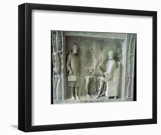 Roman relief of a schoolroom scene. Artist: Unknown-Unknown-Framed Giclee Print