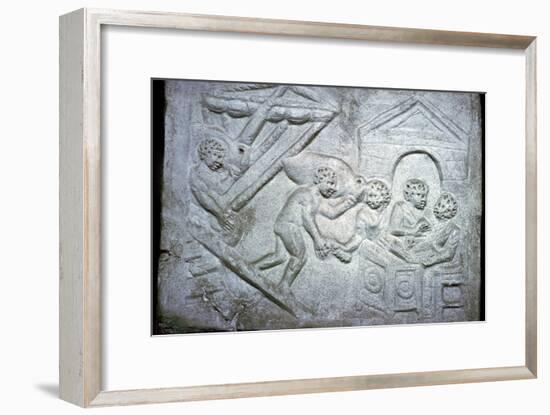 Roman relief of a ship-Unknown-Framed Giclee Print