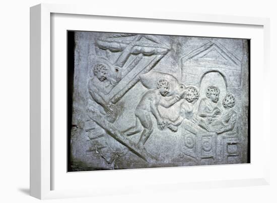 Roman relief of a ship-Unknown-Framed Giclee Print