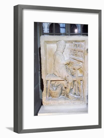 Roman relief of a shoe-maker or repairer from Rheims, France, c1st-2nd century-Unknown-Framed Giclee Print