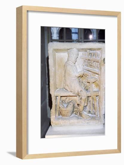 Roman relief of a shoe-maker or repairer from Rheims, France, c1st-2nd century-Unknown-Framed Giclee Print